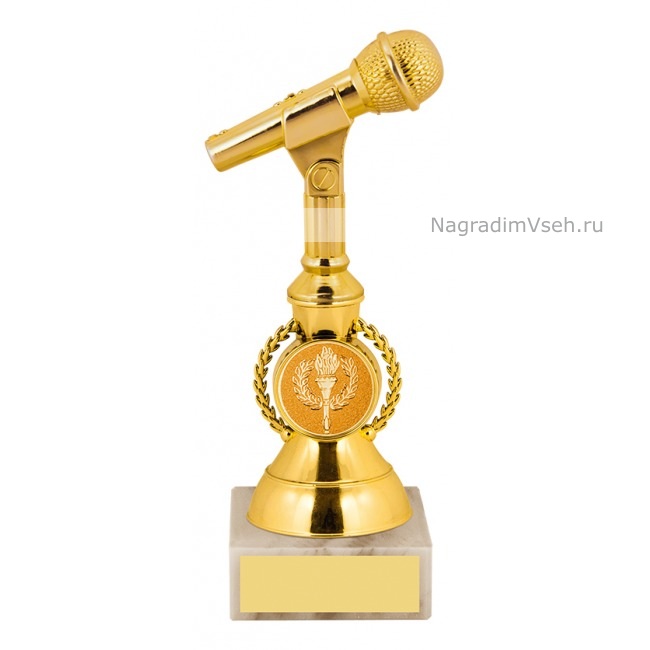 Кубок-статуэтка Золотой Микрофон Арт.066 с гравировкой