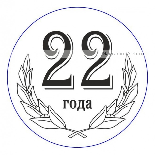 Макет медаль 22 года